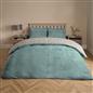 OHS Reversible Teddy Fleece Duvet Cover with Pillowcase Bedding Set Grey