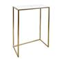 OHS Marble End Table Modern Console Bedroom Side Nightstand Metal Frame