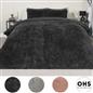 OHS Teddy Bedding Set Soft Fleece Faux Fur Fluffy Cosy Warm Duvet Cover