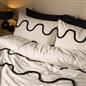OHS Tufted Wave Bedding Set Soft Modern Duvet Cover with Pillowcase