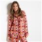 OHS Geo Print Pyjama Set Jersey Button Through Ultra Soft Nightwear Loungewear