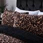 OHS Leopard Bedding Set Sherpa Fleece Reversible Duvet Cover with Pillowcase