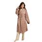 OHS Tufted Dressing Gown Soft Fleece Robe Thermal Bathrobe Hooded Loungewear
