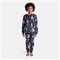 OHS Print Pyjama Set Pull Over Soft Fleece Kids Winter Loungewear Nightwear
