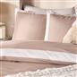 OHS Contrast Border Bedding Set Soft Microfibre Duvet Cover with Pillowcases