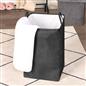 Laundry Basket Bag Foldable Drawstring Clothes Bin Organiser Faux Linen Handles