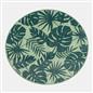 OHS Palm Print Garden Rug Outdoor Waterproof Area Mat Patio Decor