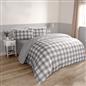 OHS Gingham Duvet Cover Bedding Set Check Quilt Pillowcase Reversible