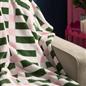 OHS Checkerboard Throw Ultra Soft Blanket Flannel Lightweight Bedspread