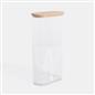 Clear Storage Tub with Lid Pasta Dry Food Container Fresh Durable Plastic Bamboo