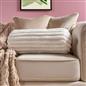 OHS Ribbed Round Bolster Pillow Faux Fur Filled Cushion Soft Neck Roll
