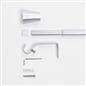 OHS 120-200cm Curtain Pole Extendable Metal 16mm Ball Trumpet Twist Finnials