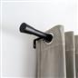 OHS 120-200cm Curtain Pole Extendable Metal 28mm Ball Trumpet Twist Finnials