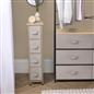 Narrow 4 Drawer Storage Cabinet Bedside Table Unit Clothes Home Fabric Organiser