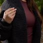 OHS Waterfall Short Cardigan Teddy Fleece Open Front Wrap Loungewear Outwear