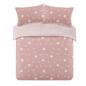 OHS Stars Teddy Fleece Duvet Cover with Pillowcase Soft Plush Bedding Set