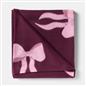 OHS Bows Throw Blanket Soft Polar Fleece Winter Thermal Bedspread Home Decor