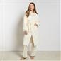OHS Braided Fleece Dressing Gown Robe Womens Supersoft Hooded PJ Loungewear