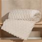 OHS Waffle Throw Bed Blanket Faux Fur Supersoft Warm Fleece Cosy Plush