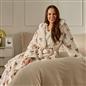 OHS Bows Dressing Gown Flannel Winter Sherpa Lined Loungewear Hooded Bathrobe