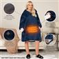 OHS Electric Heated Oversized Hoodie Blanket with Sleeves Wearable Sherpa Giant