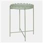 OHS Scallop Edge Side Table Coffee Tables with Metal Frame