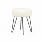 Stool Boucle Fleece Chair Dressing Table Vanity Seat Pouffe Home Spa Foot Rest