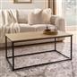 OHS Coffee Table Marble Bedside End Living Room Modern Metal Frame Home Decor