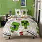 OHS x Minecraft Duvet Cover Set Reversible Bedding with Pillowcase Kids Xmas