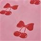 OHS Cherry Bow Bedding Set Microfibre Reversible Duvet Cover with Pillowcase