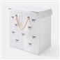 OHS Boucle Laundry Basket Foldable Clothing Hamper Washing Storage Bin