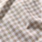 OHS Gingham Frill Voile Net Curtains 2 Window Panels Sheer Rod Slot Top Pair Set