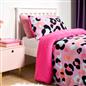 OHS Leopard Bedding Set Sherpa Fleece Reversible Duvet Cover with Pillowcase