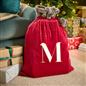 OHS Christmas Alphabet Stocking Sack Set Festive Xmas Santa Gift Bag