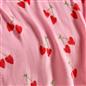 OHS Cherry Print Throw Ultra Soft Blanket Flannel Fleece Lightweight Bedspread