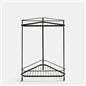 OHS 2 Tier Corner Shelf Free Standing Shelving Unit Metal Kitchen Storage Rack