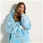 OHS Bow Lattice Hoodie Blanket Sherpa Lined Fleece Wearable Throw Thermal