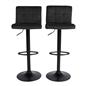 Adjustable Bar Stools x 2 Velvet Swivel Pub Seat Kitchen Breakfast Counter Chair