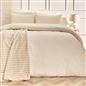 OHS Plain Duvet Cover & Pillowcase Reversible Bedding Set OR Fitted Sheet