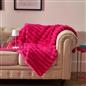 OHS Jumbo Ribbed Throw Faux Fur Fleece Fluffy Blanket Winter Thermal Bedspread