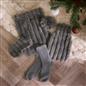 OHS Ribbed Faux Fur Winter Gift Set Hot Water Bottle Socks Eye Mask Scrunchie