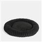 OHS Ribbed Pet Bed Soft Fleece Round Calming Anti Anxiety Cushion for Dog Cat