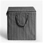 OHS Ribbed Laundry Basket with Lid Foldable Hamper Bag Washing Bin Storage