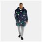 OHS Print Hooded Blanket Adult Xmas Winter Sherpa Lined Throw Oversized Hoodie