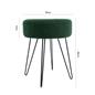 Stool Boucle Fleece Chair Dressing Table Vanity Seat Pouffe Home Spa Foot Rest