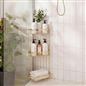 OHS 3 Tier Shower Caddy Bathroom Organiser Plastic Freestanding Corner Shelf