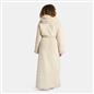 OHS Teddy Marl Fleece Soft Adults Dressing Gown Unisex Full-Length Robe