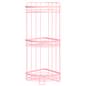 OHS 3 Tier Shower Caddy Bathroom Organiser Plastic Freestanding Corner Shelf