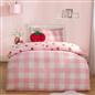 Strawberry Duvet Cover Quilt Set Pillowcase Bed Reversible Check Gingham Bedding