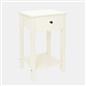 OHS Scallop Bedside Wood Nightstand 1 Drawer Storage Unit End Table Home Decor